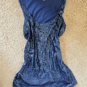 J. Crew Sparkling Blue Sequin Tank Top